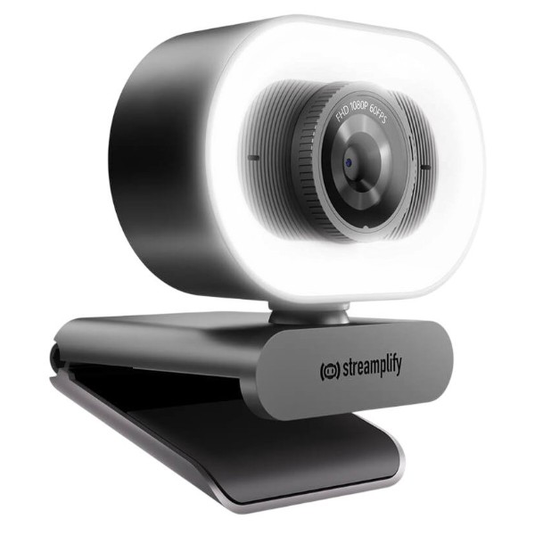 Фото - Веб-камера для комп'ютера Streamplify CAM PLUS-FHD-2M60-LIGHT Black (SPCW-CLFH221.11)