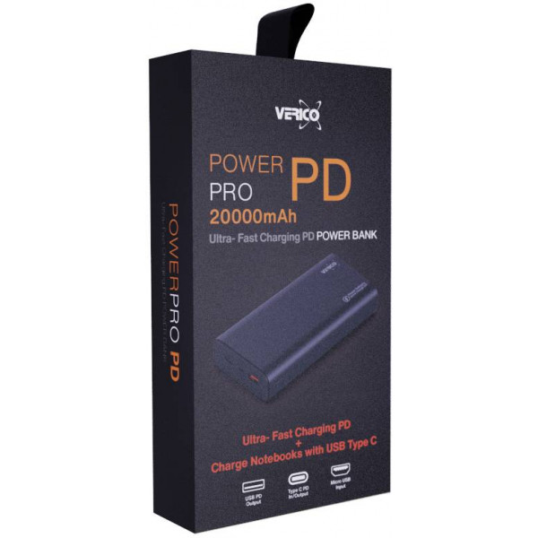 Фото - Батарея мобильная Verico Power Pro PD 20 000 mAh (50270) Black