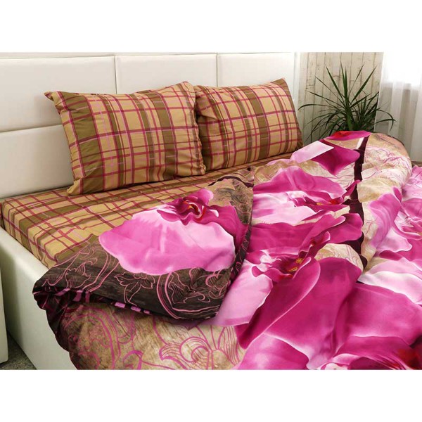 Фото - Комплект постільної білизни Руно Fuchsia сатин (845.137К_20-1315Fuchsia)