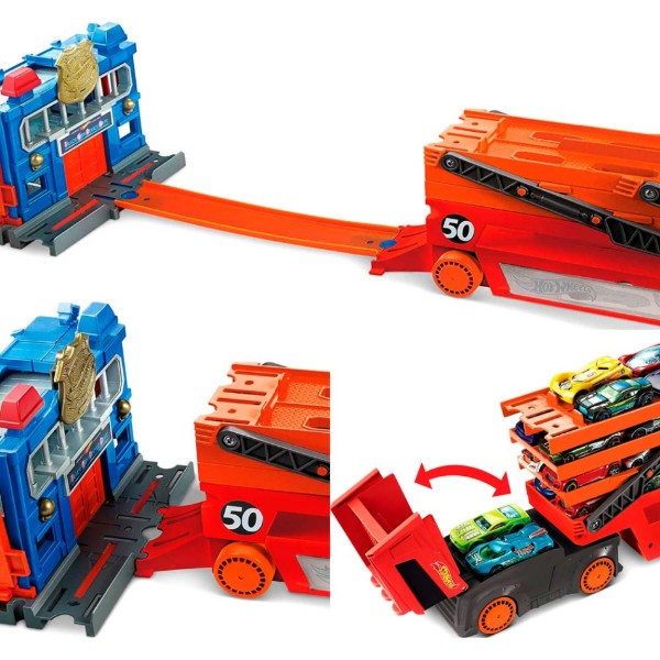 Фото - Далекобійники Hot Wheels Вантажівка-транспортер (GHR48)