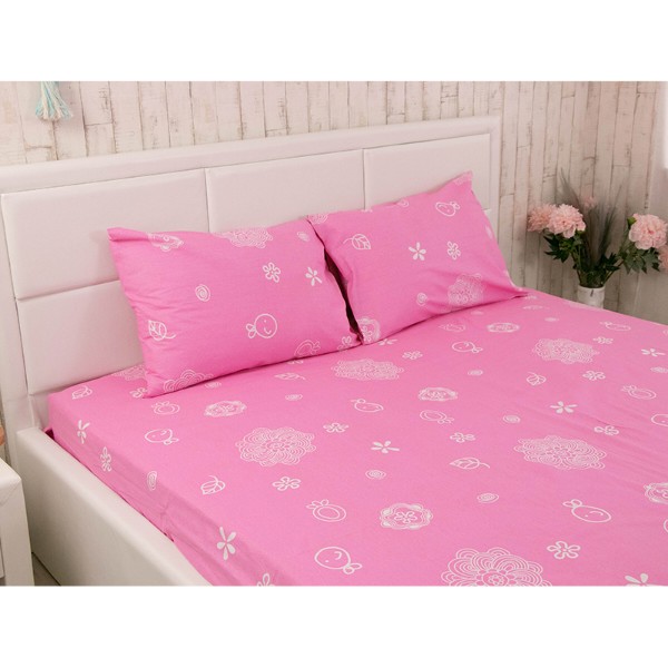Фото - Простирадло полуторне Руно 143х215 Pink бязь (71.116_Pink)