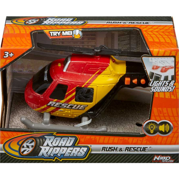 Фото - Повітряна спецтехніка Road Rippers Игровая автомодель Rush and Rescue Вертолет (20135)