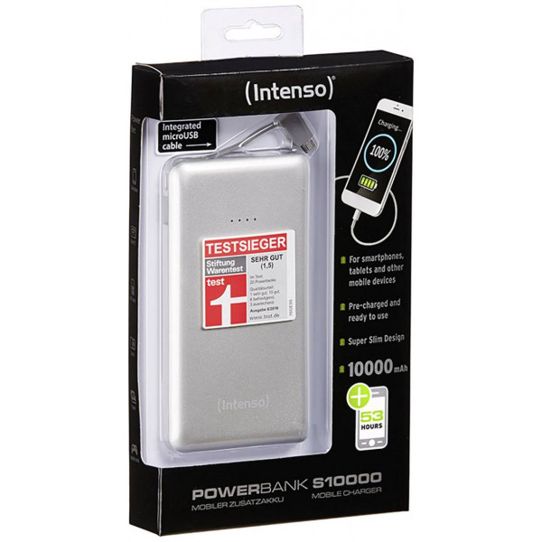 Фото - Батарея мобільна Intenso Powerbank S10000 10000mAh Silver