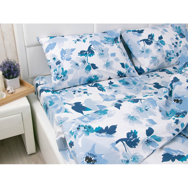 Фото - Комплект постільної білизни Руно Blue Flowers бязь (1.114_Blue Flowers)
