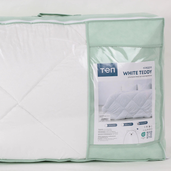 Фото - Ковдра всесезонна двоспальна ТЕП WHITE TEDDY 180х210 см (1-05205_00000)