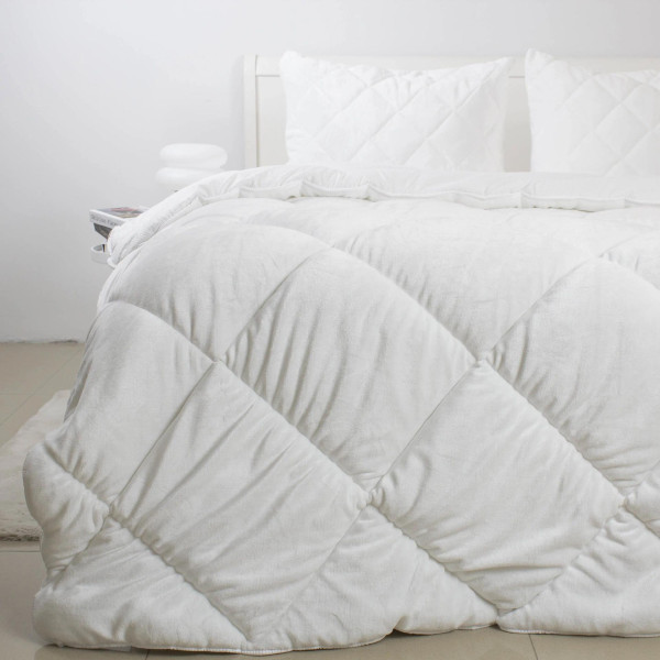 Фото - Ковдра всесезонна двоспальна ТЕП WHITE TEDDY 180х210 см (1-05205_00000)