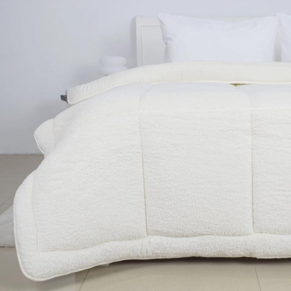 Фото - Ковдра демісезонна полуторна ТЕП TEDDY 150х210 см Молочний (1-05207_35046)