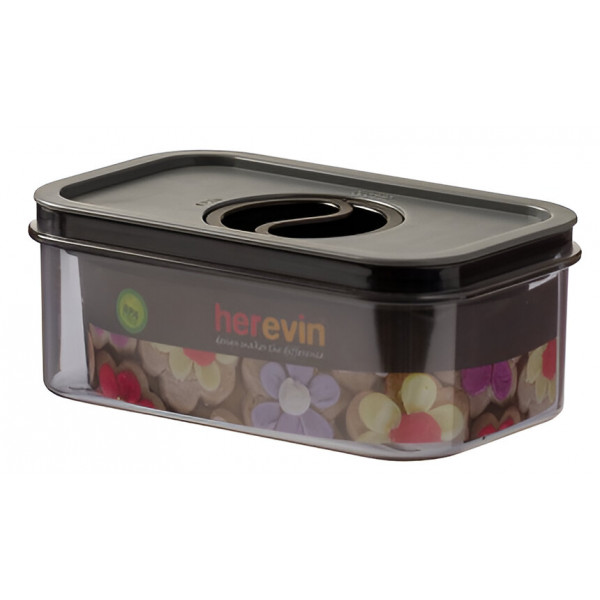 Фото - Емкость для хранения Herevin Canister-Vacuum Lid-Black 0.6 л (161174-012)