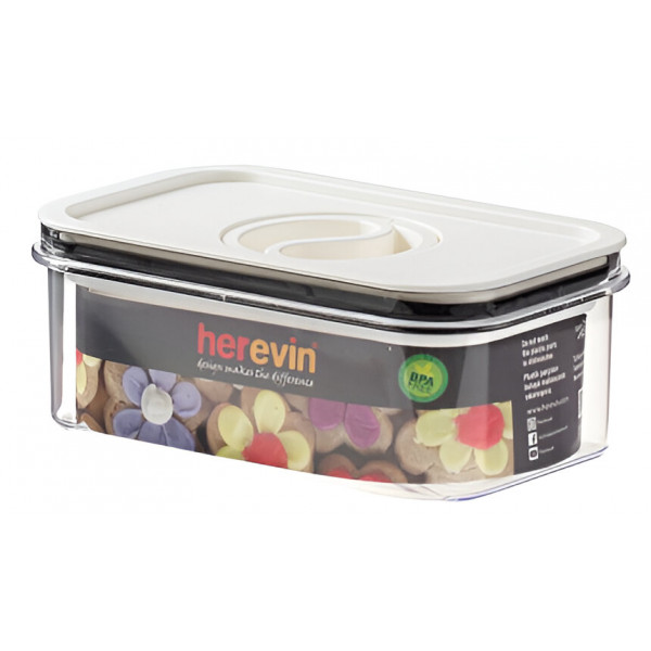Фото - Емкость для хранения Herevin Canister-Vacuum Lid-White 0.6 л (161174-004)
