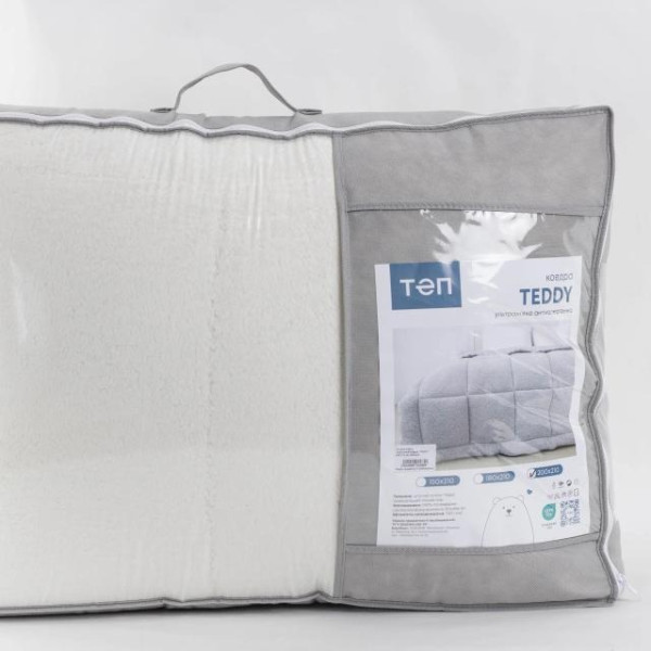 Фото - Ковдра демісезонна полуторна ТЕП TEDDY 150х210 см Молочний (1-05207_35046)