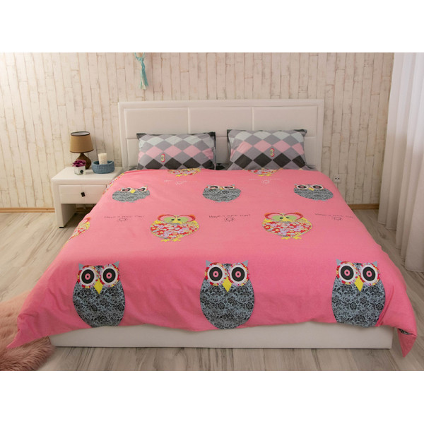Фото - Комплект постільної білизни Руно Owl сатин (845.137К_Owl)