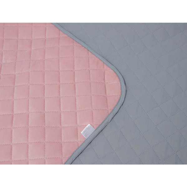 Фото - Покрывало двуспальное Руно 180х220 велюр (340.55_Pink and Grey ромб )