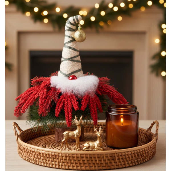 Фото - Ялинка декоративна YES! Fun засніжена червоним снігом 47 см (904266)