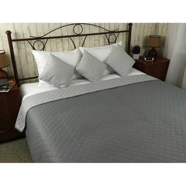 Фото - Покрывало двуспальное Руно 220х240 Grey светло серый+темно серый (330.52У_Grey)