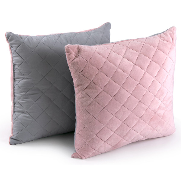 Фото - Подушка декоративна Руно 40х40 (311.55_Pink and Grey ромб)