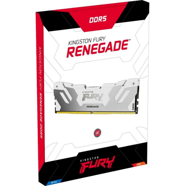 Фото - Пам'ять DDR Kingston Fury Renegade White DDR5 32GB/6400 (KF564C32RW-32)