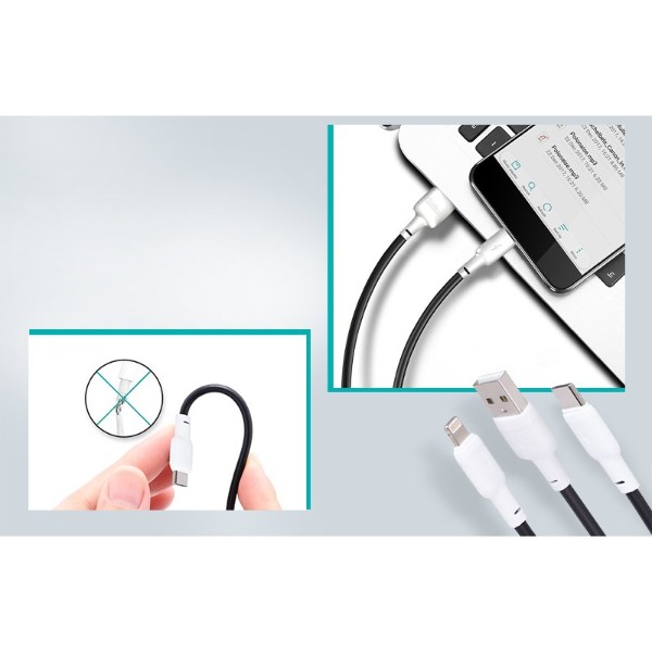 Фото - Кабель Gelius Full Silicon GP-UCN001M MicroUSB 1.2 m Black/White (92319)