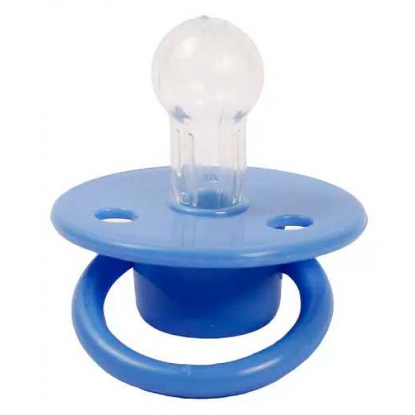 Фото - Кругла пустушка Lindo синій (Pk075/0-6син)