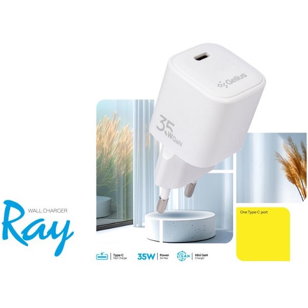 Фото - Сетевое зарядное устройство Gelius Ray GP-HC069 35W White (00000101567)
