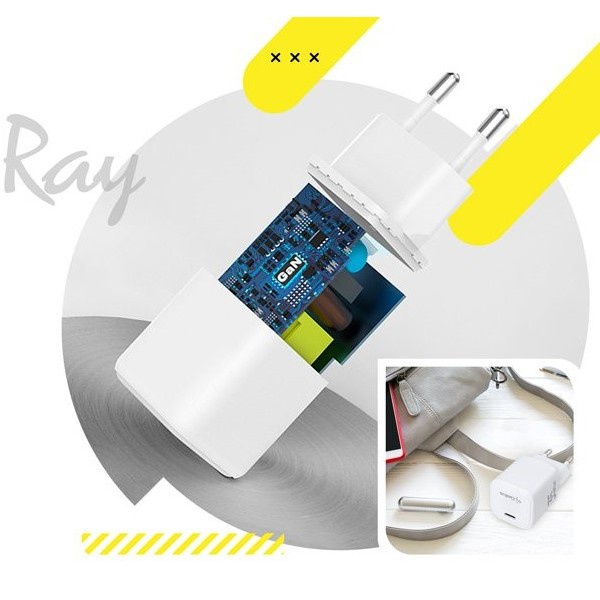 Фото - Сетевое зарядное устройство Gelius Ray GP-HC069 35W White (00000101567)