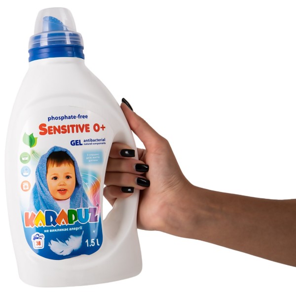 Фото - Гель для прання Карапуз Sensitive для прання дитячої білизни, 1,5 л