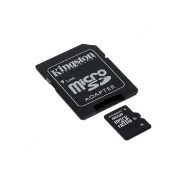Фото - Карта памяти Kingston microSD 16GB Class 4+SD adapter (SDC4/16GB)