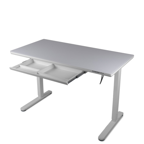 Фото - Стіл з електрорегулюванням висоти Barsky StandUp White glass (BST-12new)