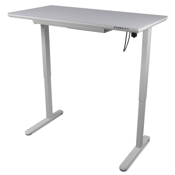 Фото - Стіл з електрорегулюванням висоти Barsky StandUp White glass (BST-12new)