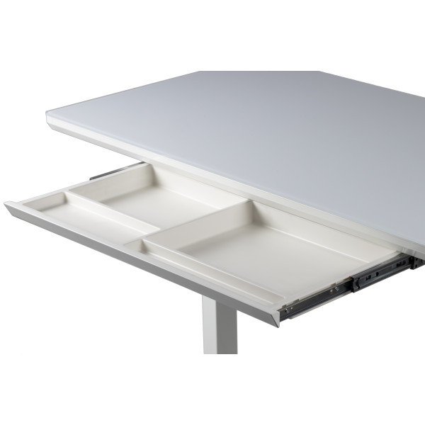 Фото - Стіл з електрорегулюванням висоти Barsky StandUp White glass (BST-12new)