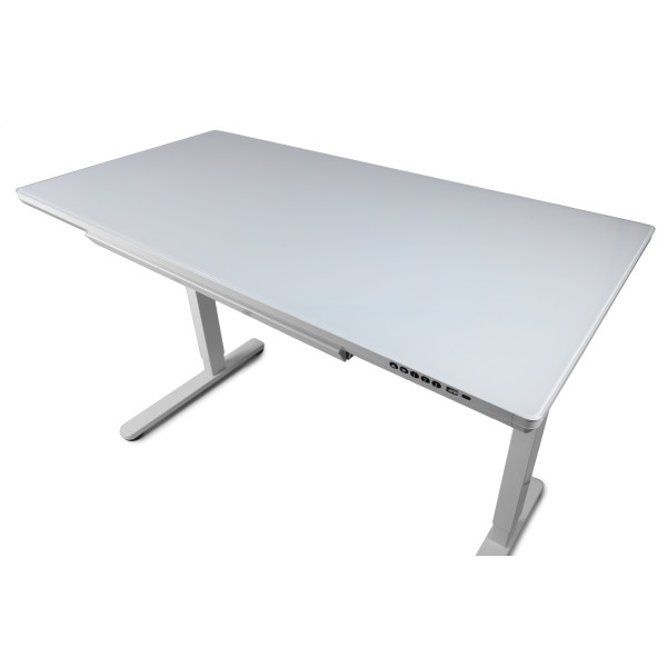 Фото - Стіл з електрорегулюванням висоти Barsky StandUp White glass (BST-12new)