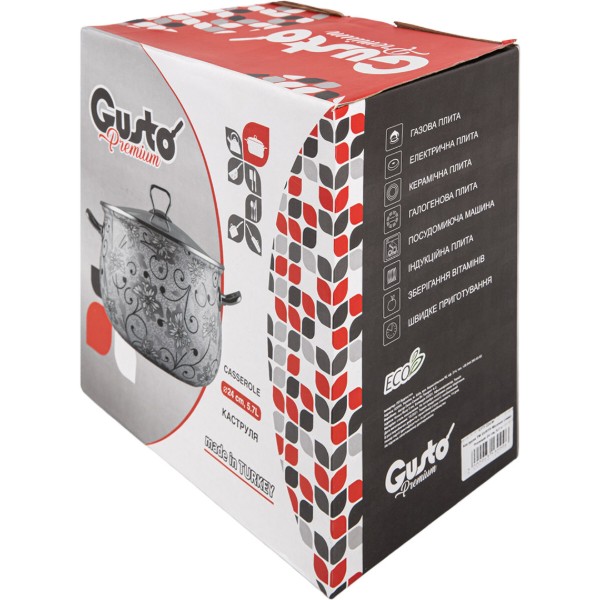 Фото - Кастрюля Gusto GT-T-224-М Лунное сияние Premium 24 см 5.7 л