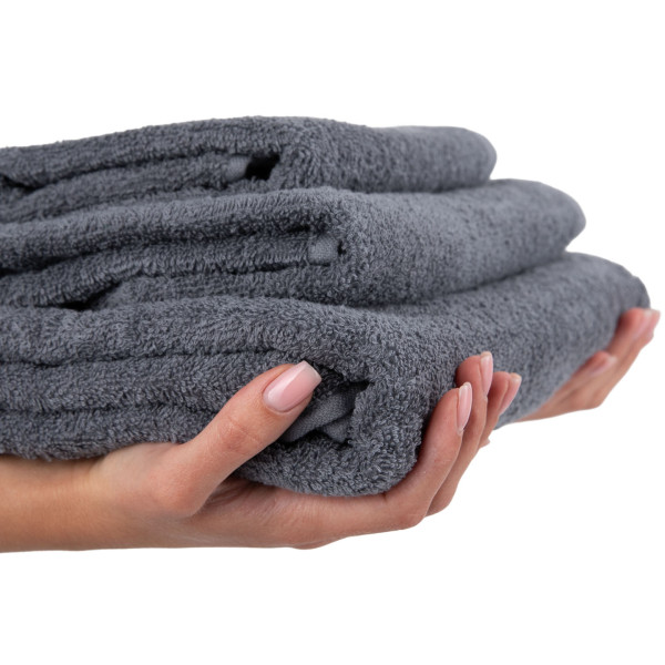 Фото - Набір рушників GM Textile Сірий махровий 3 шт. (70х140, 50х90, 40х70)