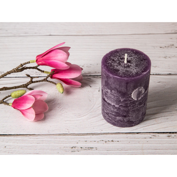 Фото - Свічка декоративна Candy Light темний фіолет C07*10/1-4.6