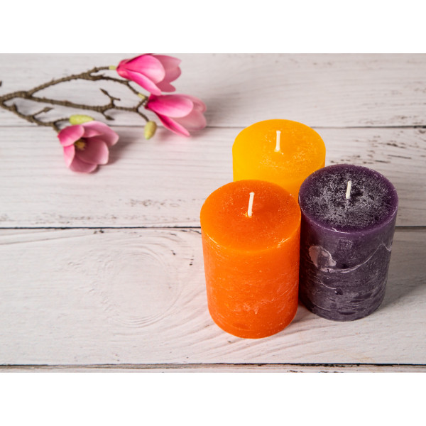 Фото - Свічка декоративна Candy Light новий оранж C07*10/1-2.0