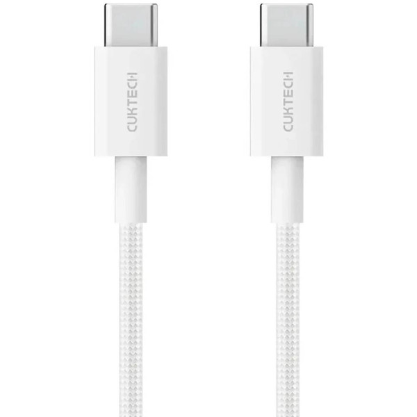 Фото - Кабель CUKTECH Type-C Braided 3A 60W 1.5m White (CKCTC315PCHW) Фото - Кабель CUKTECH Type-C Braided 3A 60W 1.5m White (CKCTC315PCHW)