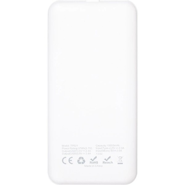 Фото - Батарея мобильная PowerPlant TPB21 10000mAh White (PB930296)