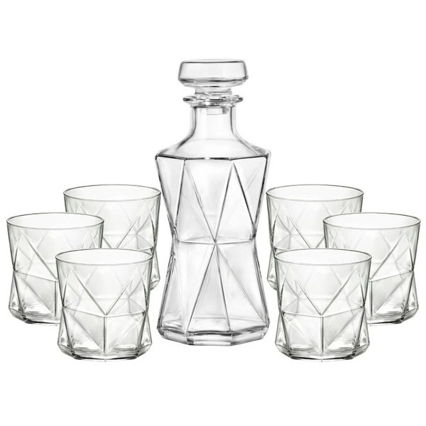 Фото - Набір склянок для віскі Bormioli Rocco Cassiopea 7 пр. с графином (234525S01021990)