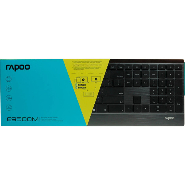 Фото - Клавіатура бездротова Rapoo E9500M Black