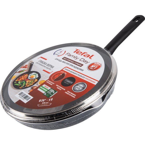 Фото - Сковорода універсальна Tefal B5660653_SET Family Day с кр 28 см