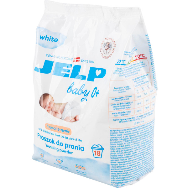 Фото - Стиральный порошок JELP Baby 0+ Гипоаллергенный для белых вещей 18 стирок, 1,35 кг.(98007)