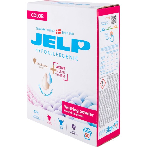 Фото - Пральний порошок JELP Гіпоалергенний Колор 50 прань, 3 кг. (98059)