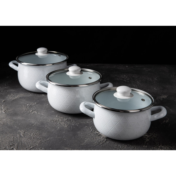 Фото - Набір посуду Gusto GT-T-3-BL Хурделиця 2,1л/3,1л/4л