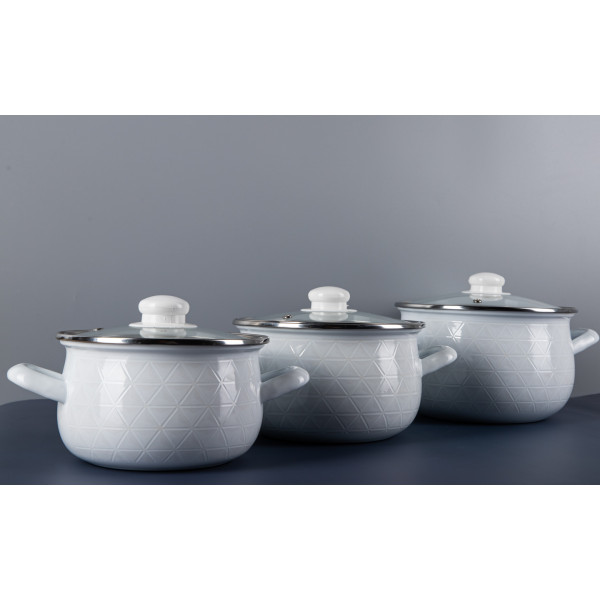 Фото - Набір посуду Gusto GT-T-3-BL Хурделиця 2,1л/3,1л/4л