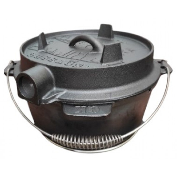 Фото - Набір посуду туристичний Gusskoenig для запікання казан+кришка-пательня, підйомник 2в1 4.5 л (589819)