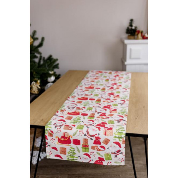 Фото - Скатерть раннер Прованс Санта на белом 40х140 см (035777)