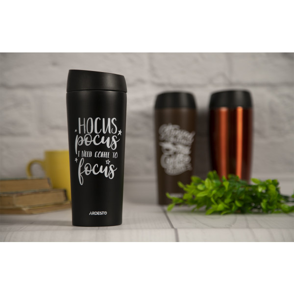 Фото - Термокружка Ardesto Coffee time Hocus, 450 мл (AR2645DMB)