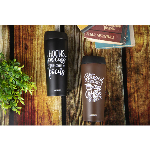 Фото - Термокружка Ardesto Coffee time Hocus, 450 мл (AR2645DMB)