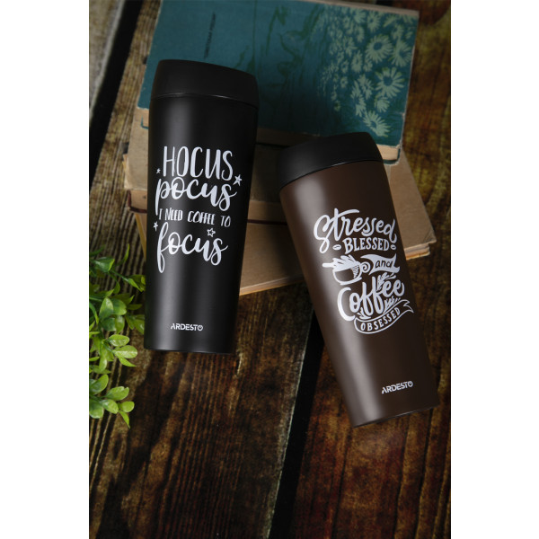 Фото - Термокружка Ardesto Coffee time Cup, 450 мл (AR2645DBB)