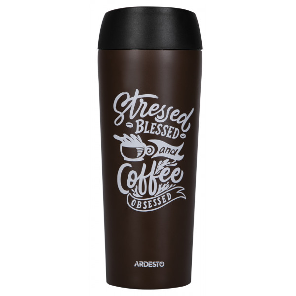 Фото - Термокружка Ardesto Coffee time Cup, 450 мл (AR2645DBB) Фото - Термокружка Ardesto Coffee time Cup, 450 мл (AR2645DBB)