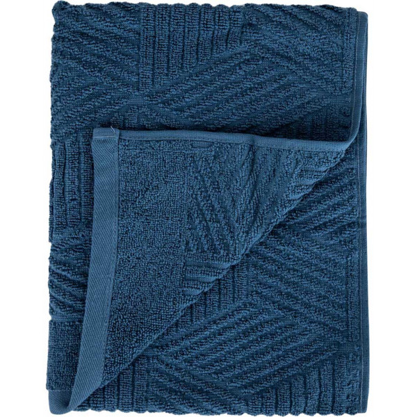 Фото - Рушник для обличчя GM Textile Уельс синій махровий 50х90